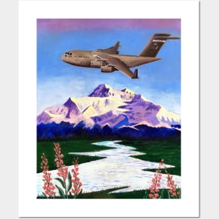 Elmendorf Air Force Base C-17 Airplane Posters and Art